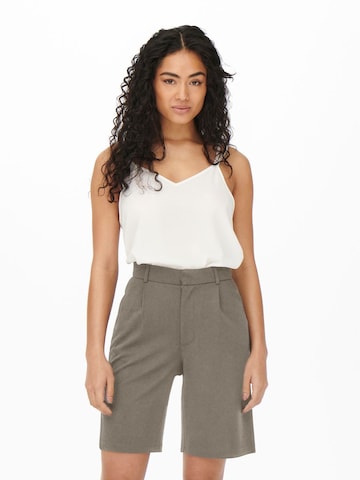 JDY Regular Pleat-Front Pants in Grey: front