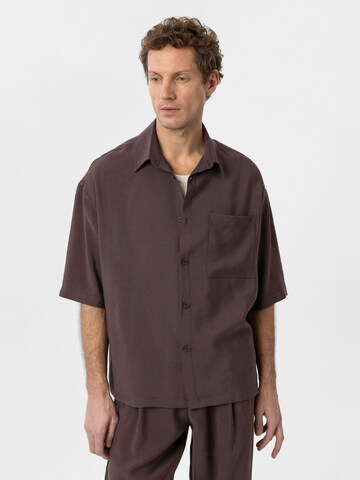 Antioch Comfort fit Overhemd 'Ricardo' in Bruin: voorkant