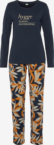 s.Oliver Pyjama in Blauw: voorkant