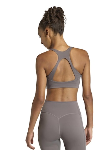 ADIDAS PERFORMANCE Bustier Sport-BH 'Optime' in Grau