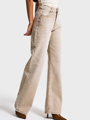 IT'S BASIC Regular Jeans 'EMMA STRAIGHT MID RISE JEANS' in Beige