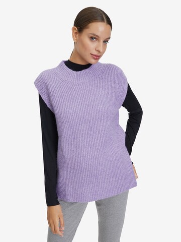 Cartoon Sweater in Purple: front