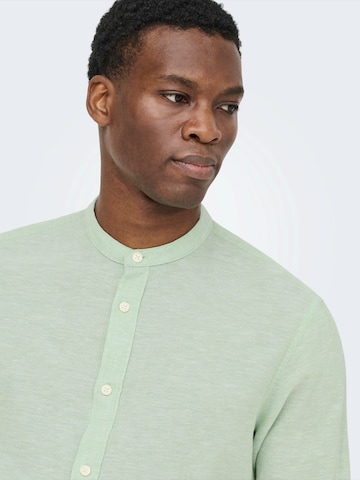 Slim fit Cămașă 'ONSCaiden' de la Only & Sons pe verde