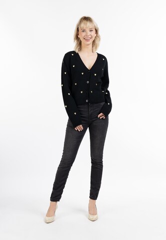 MYMO Knit Cardigan 'Nolie' in Black