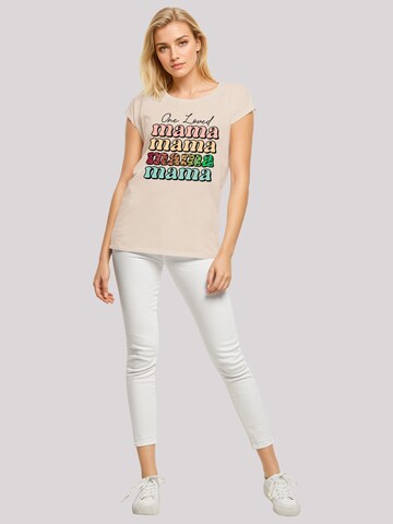 T-shirt 'Mothers Day Mama Typography Leopard Print Pastel' F4NT4STIC en beige