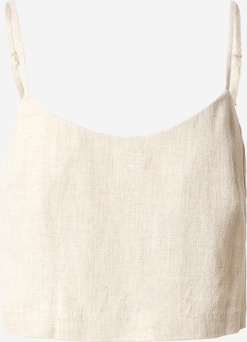 NA-KD Top in Beige: front