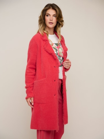 RINO & PELLE Knitted Coat 'Catena' in Red