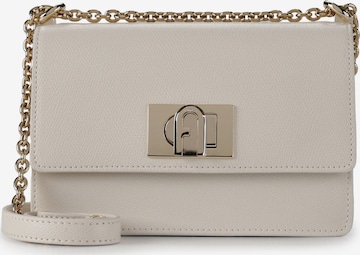 FURLA 1927 Umhängetasche Leder 20 cm in Grau: Vorderseite