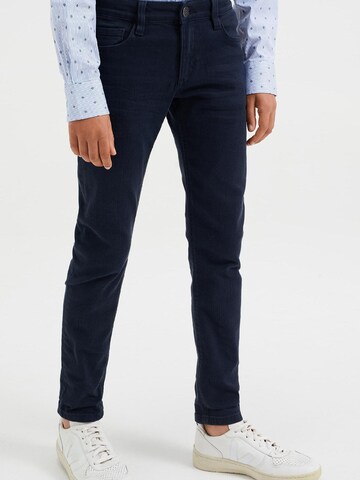 Coupe slim Jean WE Fashion en bleu : devant