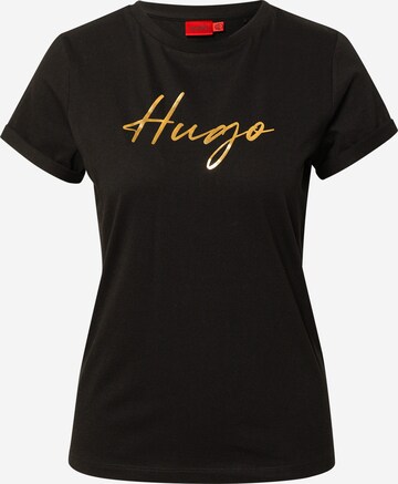 T-shirt 'The Slim Tee 15' HUGO en noir : devant