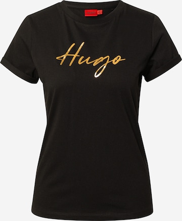 HUGO Red Shirt 'The Slim Tee 15' in Black: front