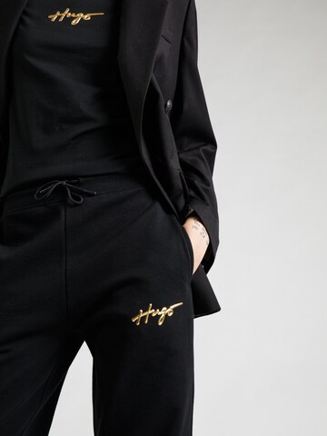 HUGO Tapered Trousers 'Easy' in Black