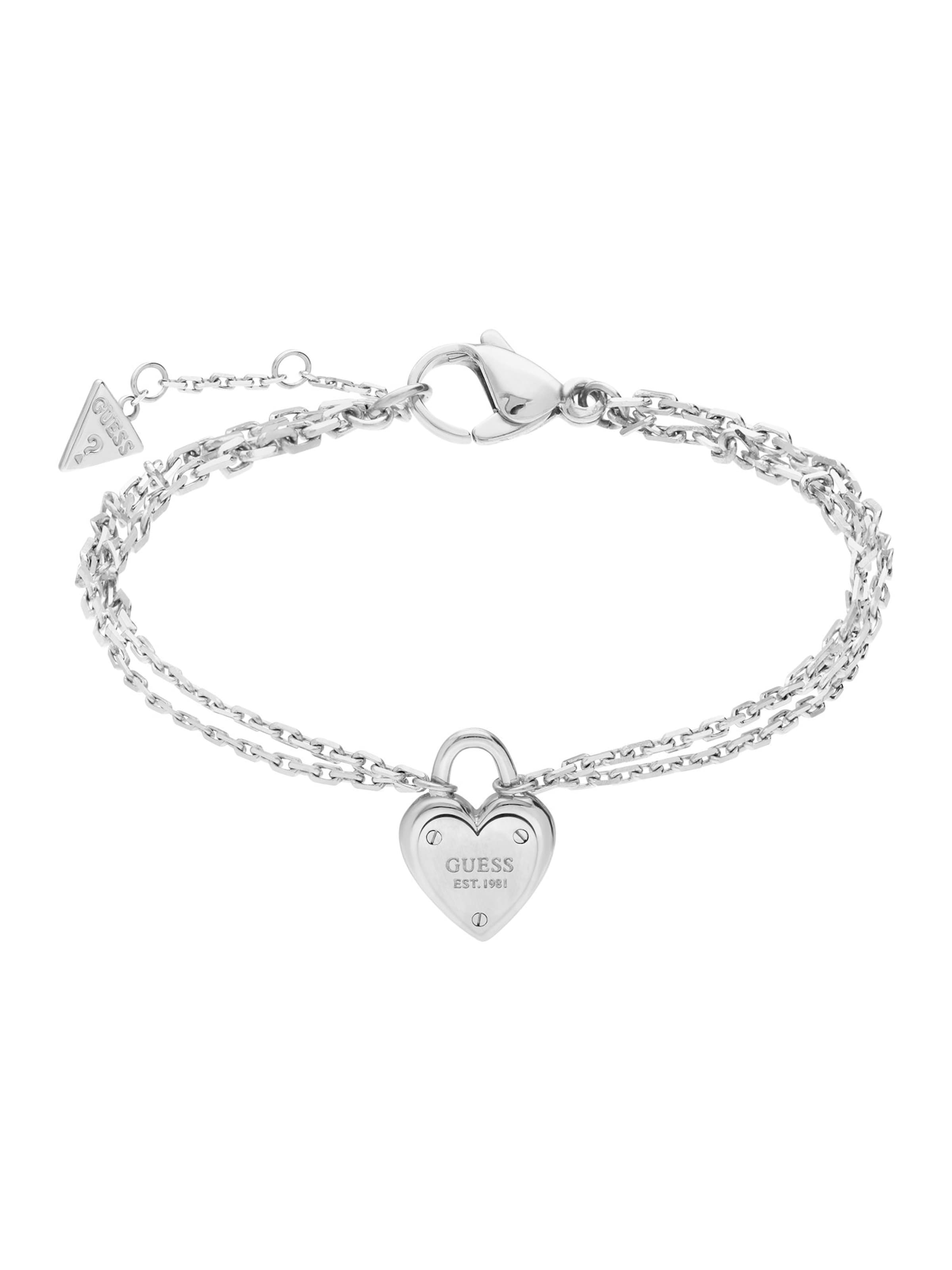 GUESS Armband 'Sportiv' in Zilver: voorkant