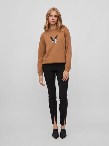 VILA Sweatshirt 'Smurfy' in Braun