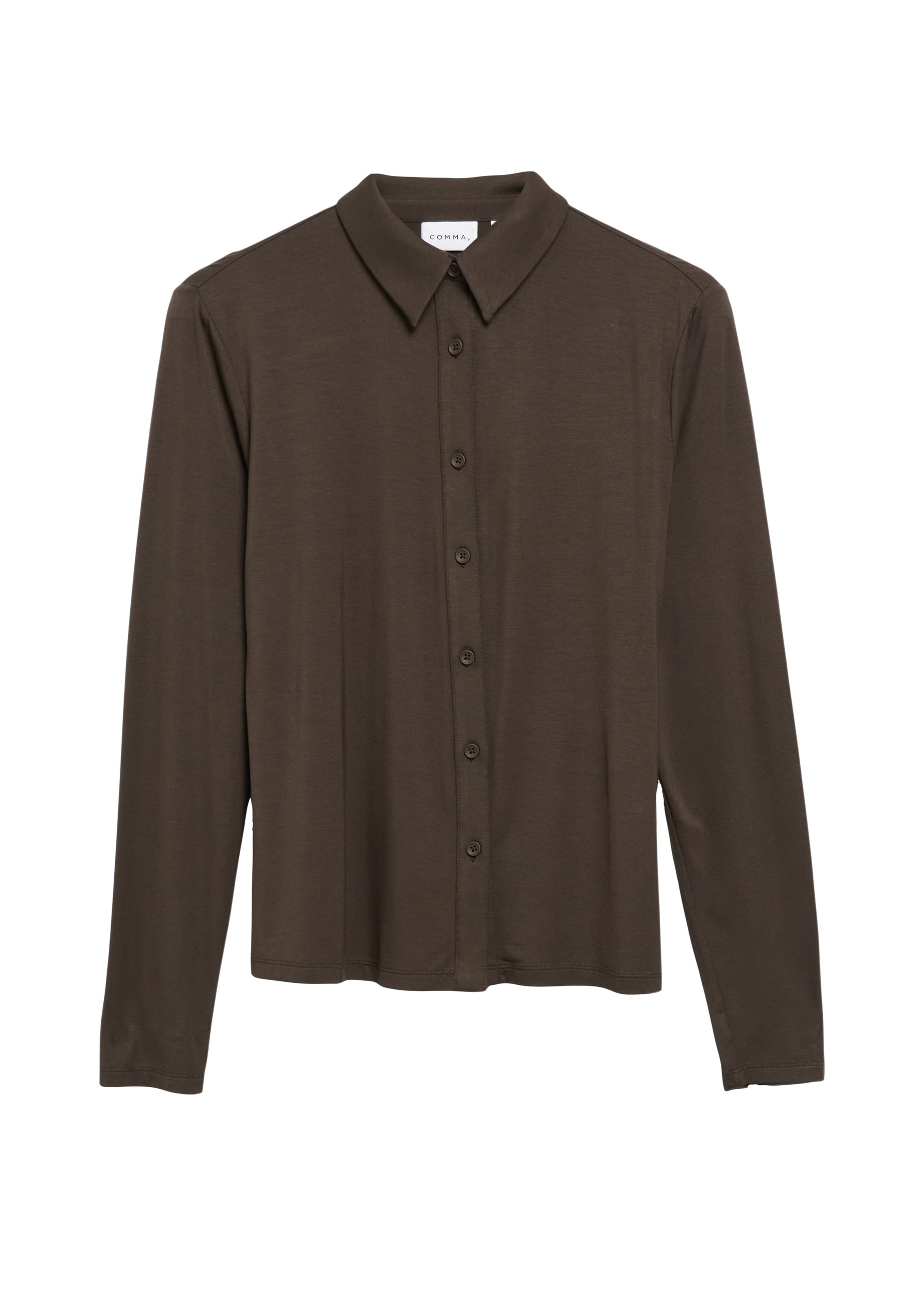 COMMA Blouse in Bruin: voorkant