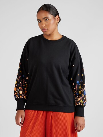 ONLY Curve Sweatshirt 'BROOKE' in Black | ABOUT YOU