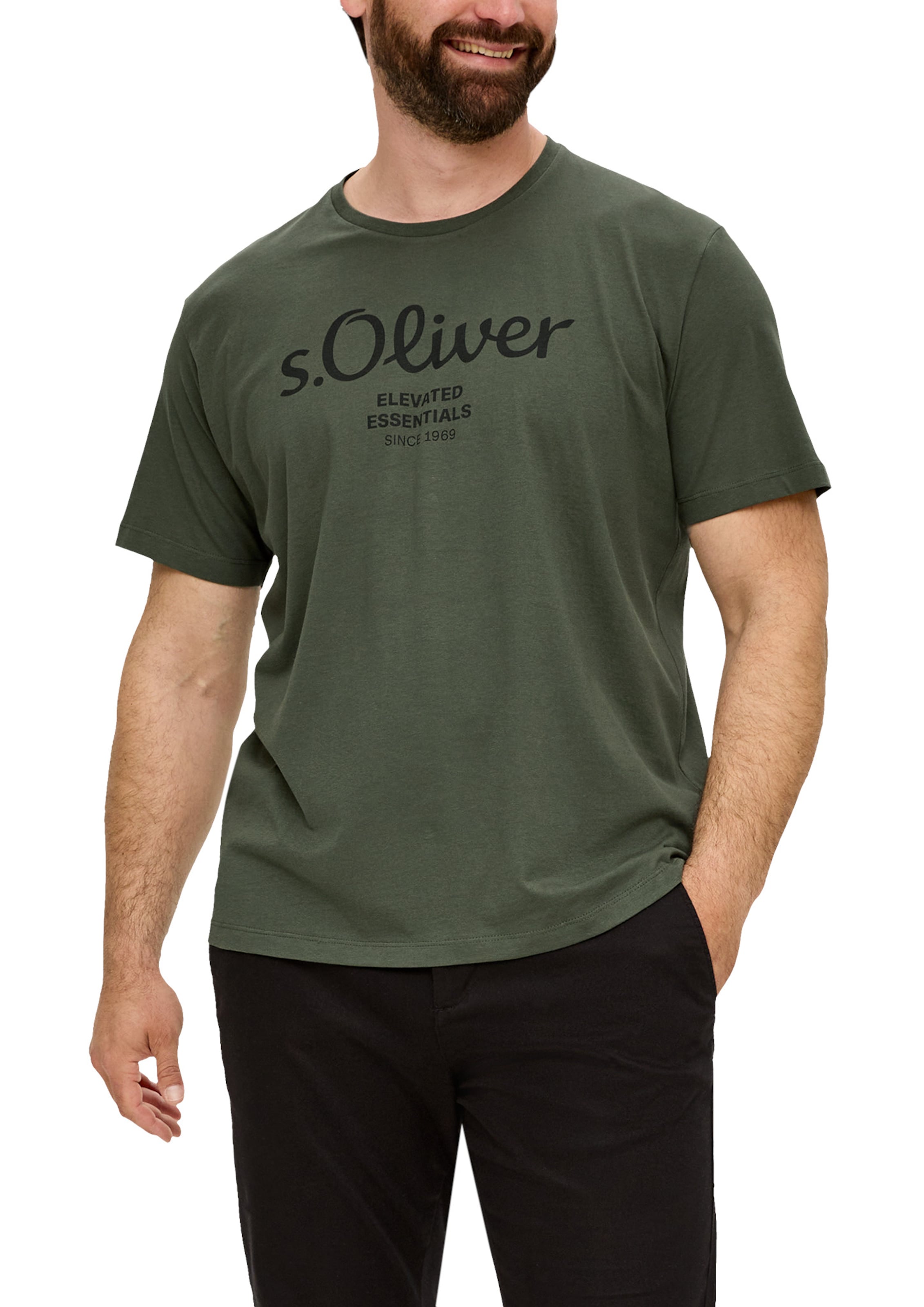 s.Oliver Men Big Sizes Футболка в Зеленый