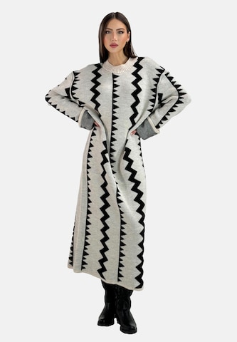 Elara Knit dress in Beige: front