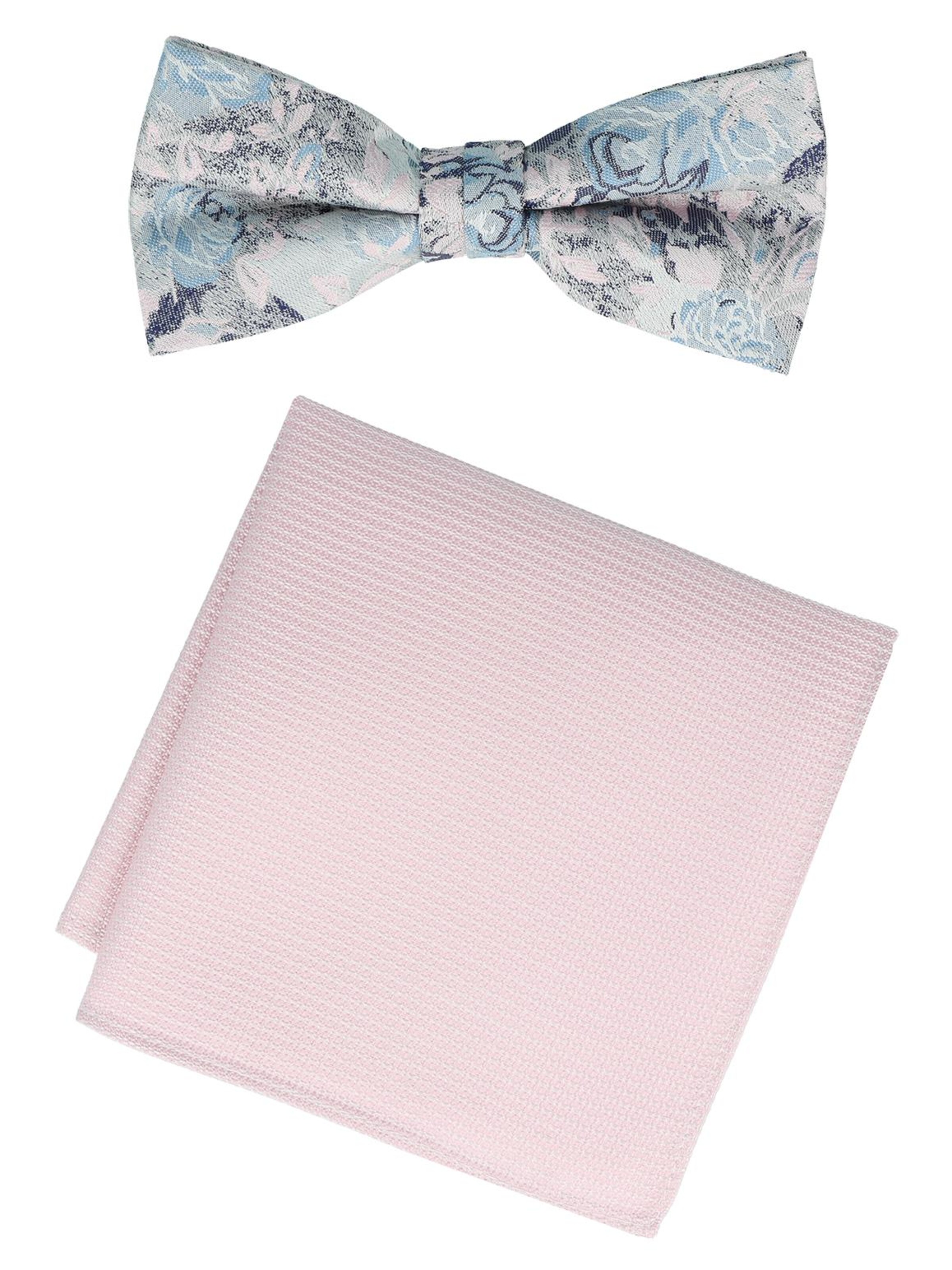 WILLEN Fliege 'Set Floral/ Uni'‌‌‌‌‌‌‌ in Pink: Vorderseite