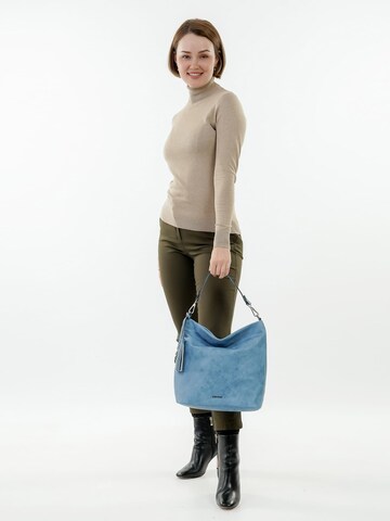 Borsa a sacco ' E&N Beatrix ' di Emily & Noah in blu: frontale