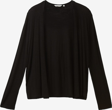 TOM TAILOR Knit cardigan in Black: front
