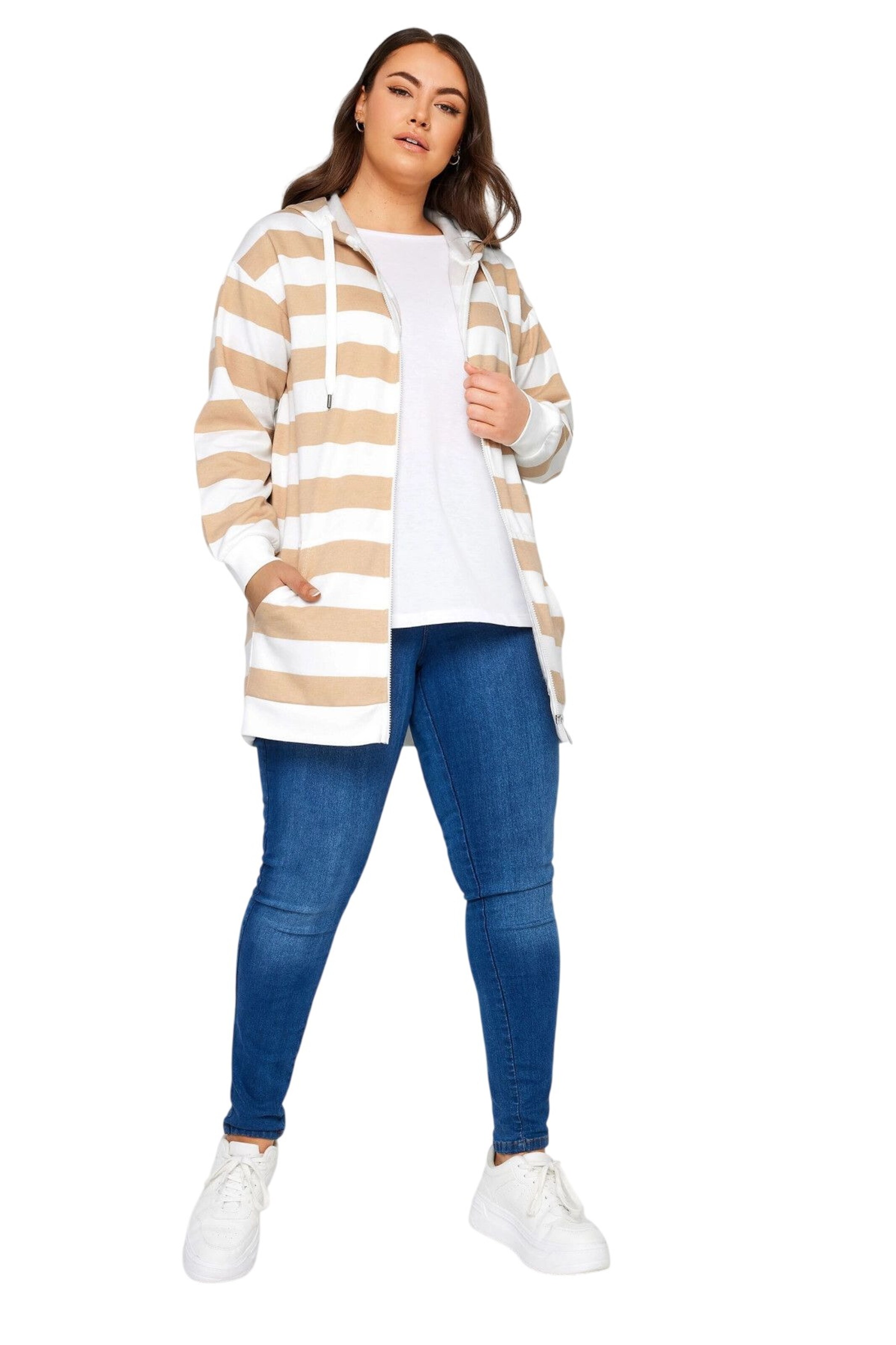 Stil Diva Sweatjacke in Weiß