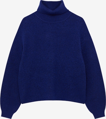 Pull&Bear Sweter w kolorze niebieski: przód