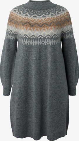 Zizzi - Vestido de punto 'BEA' en gris: frente