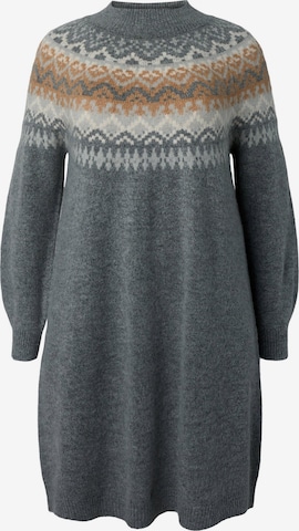 Robes en maille 'BEA' Zizzi en gris : devant