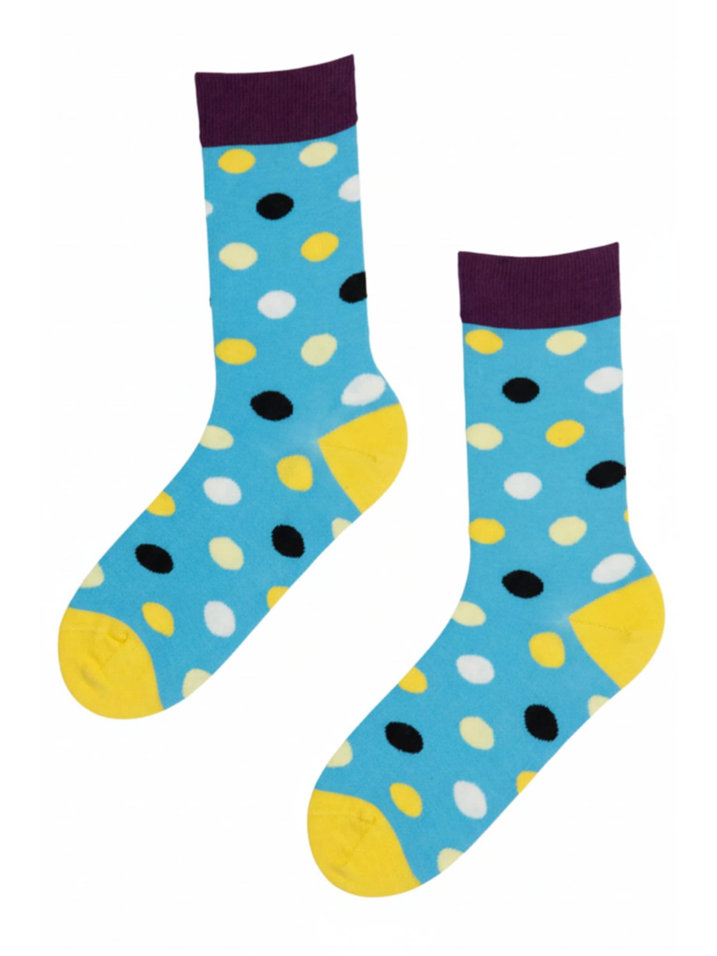Sokisahtel - Calcetines 'POINT socks with dots for men' en azul: frente
