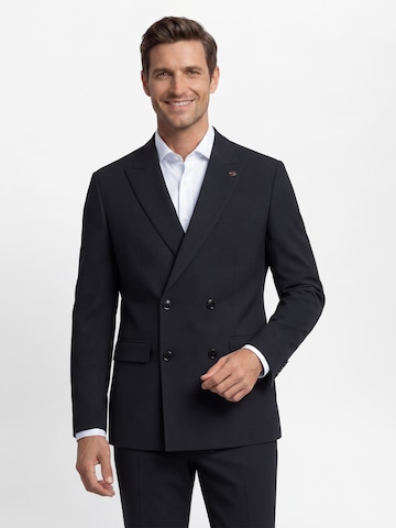 Finshley & Harding London Comfort fit Business-colbert ' Berry ' in Blauw: voorkant