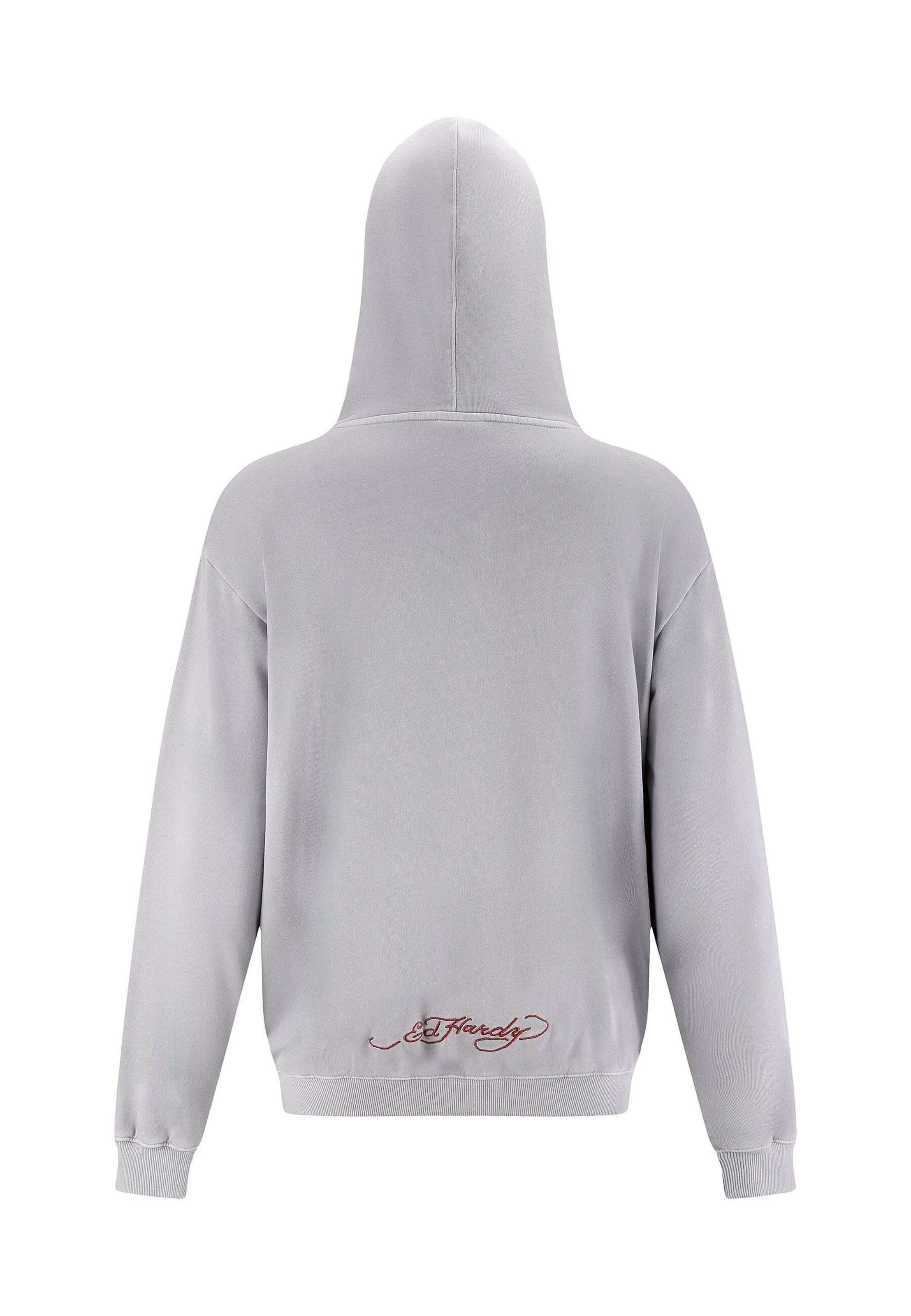 Ed Hardy Sweatshirt 'Battle Dragon' in Grau
