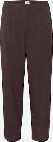 Effilé Pantalon 'Merle' Kaffe en marron : devant