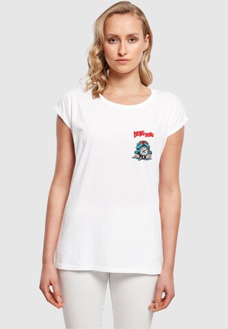 Merchcode Shirt 'Alarm Clock Comic' in Wit: voorkant