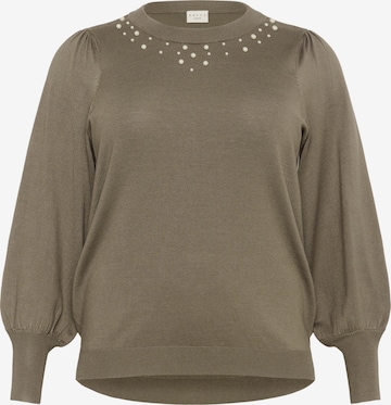 Pull-over 'KCrahina' KAFFE CURVE en marron : devant