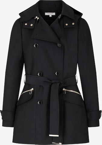 Morgan Between-Seasons Coat in Black: front