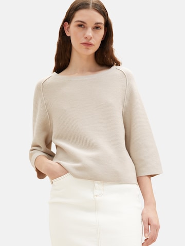 TOM TAILOR Sweater in Beige