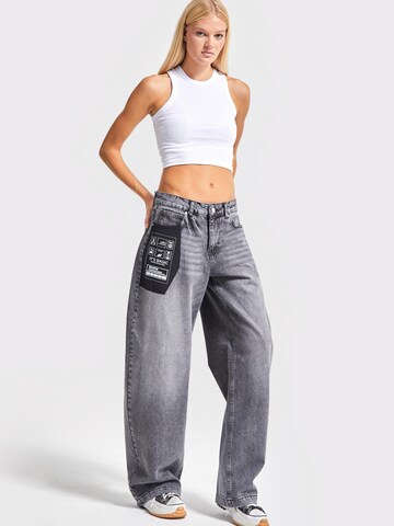 IT'S BASIC Loose fit Jeans in Grey