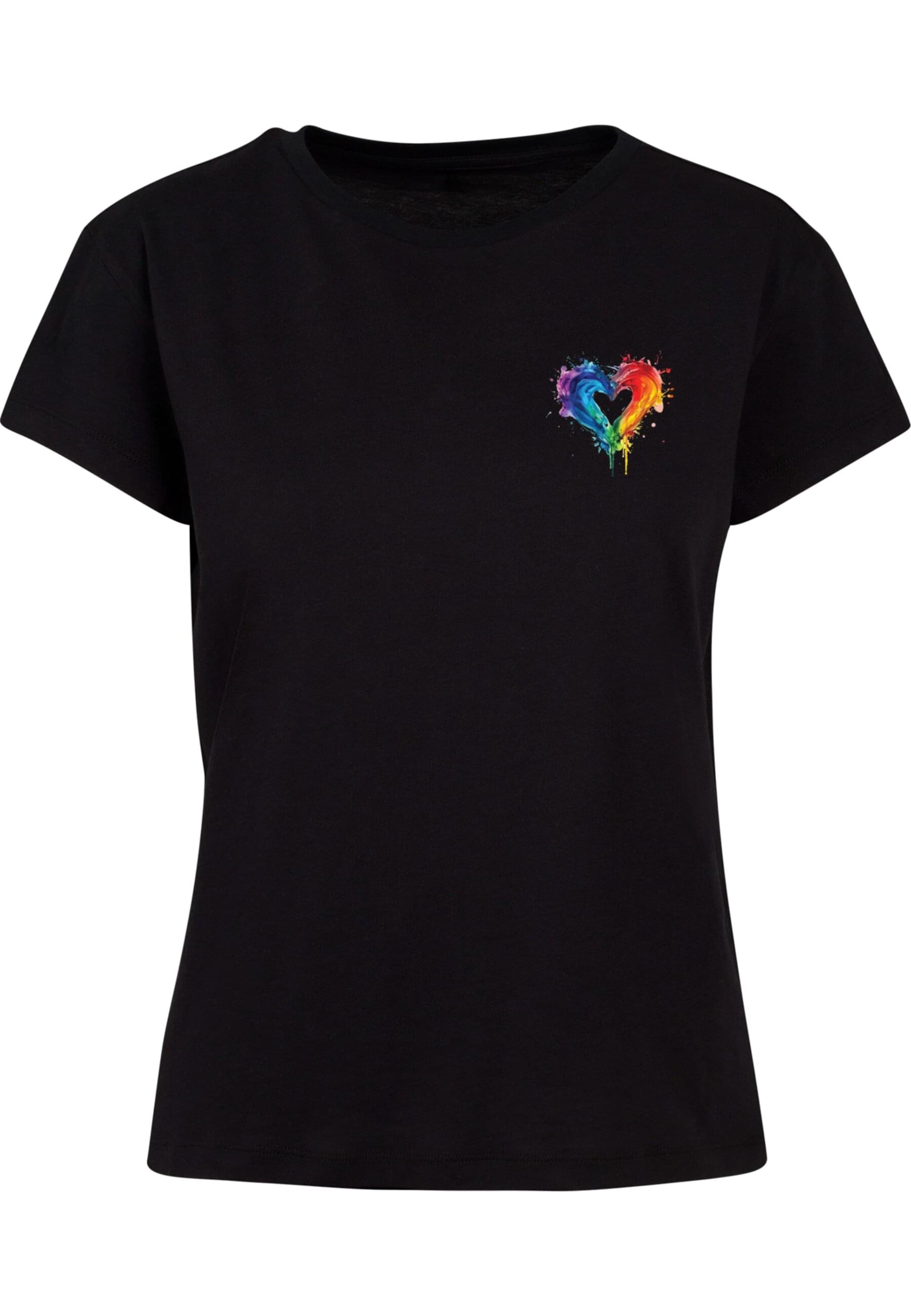 T-shirt 'Pride Splash' Merchcode en noir : devant