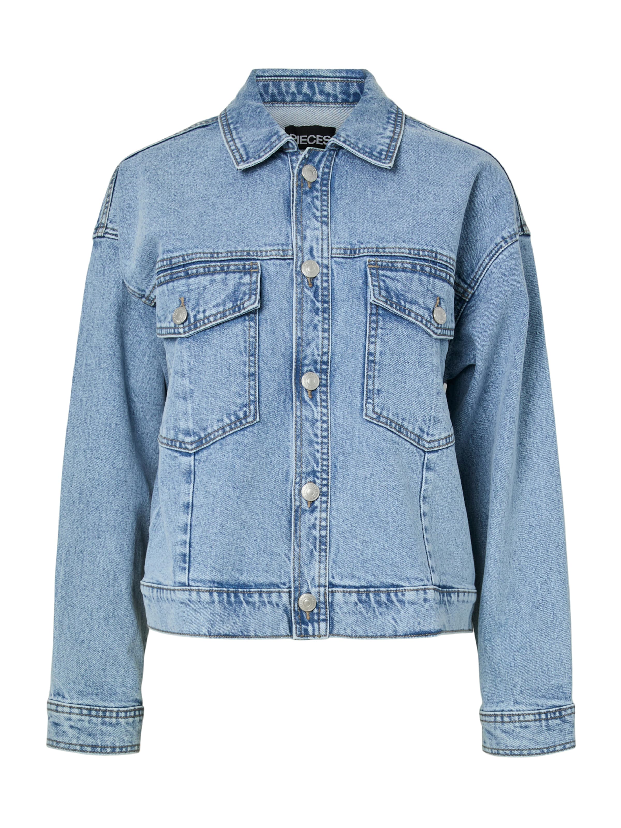 PIECES Between-season jacket 'PCELMA' in Blue denim, Item view