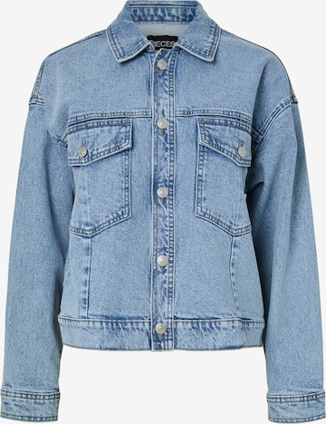 PIECES Välikausitakki 'PCELMA' värissä sininen: etupuoli