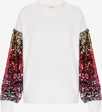 IZIA Trui in Wit: voorkant