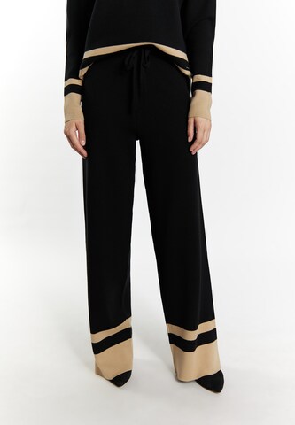DreiMaster Klassik Loosefit Hose in Schwarz: Vorderseite