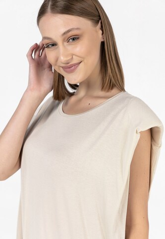 T-shirt Jimmy Sanders en beige