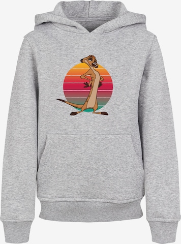 F4NT4STIC Sweatshirt 'Disney König der Löwen Timon Sunset' in Grau: predná strana