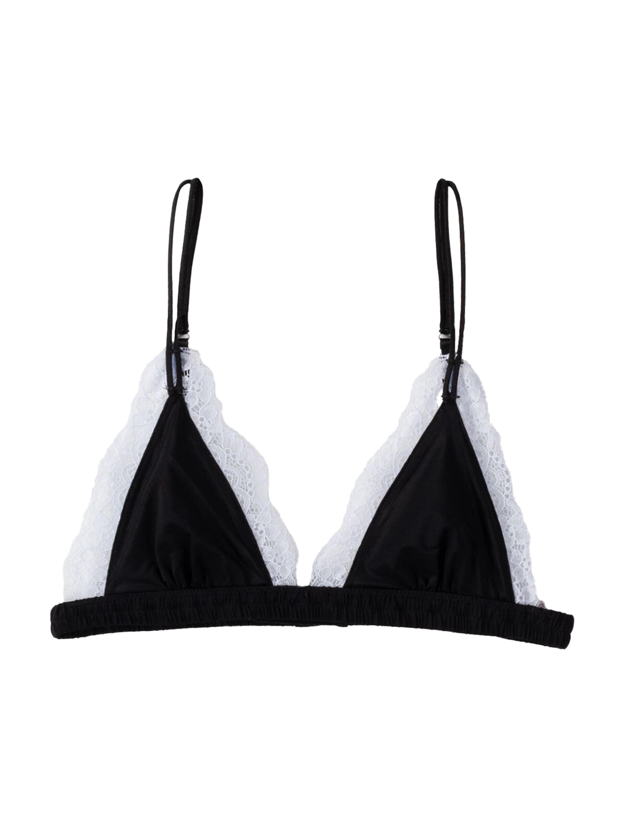 Bershka Korzetová Podprsenka – černá: přední strana