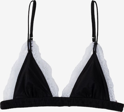 Bershka Soutien-gorge en noir / blanc, Vue avec produit