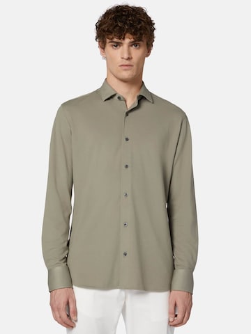 Boggi Milano Regular fit Button Up Shirt in Green: front