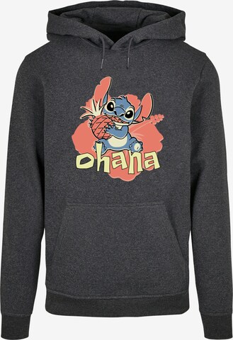 ABSOLUTE CULT Sweatshirt 'Lilo And Stitch - Ohana Pineapple' in Grey: front