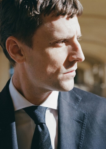 MANGO MAN Tie 'Grenadin' in Blue: front